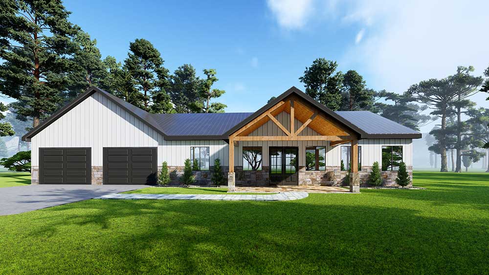 1665 sq foot barndo floor plan the heritage front view