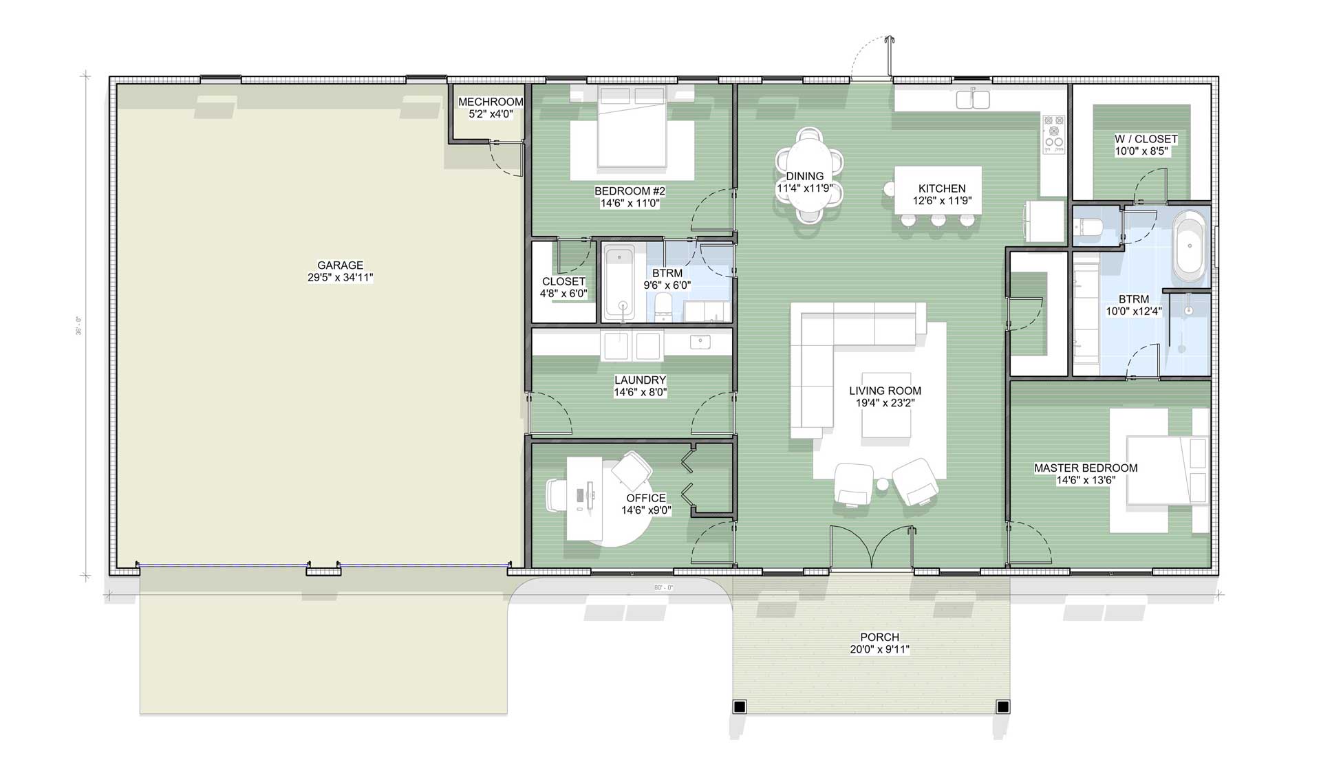 Heritage barndominium floor plan layout